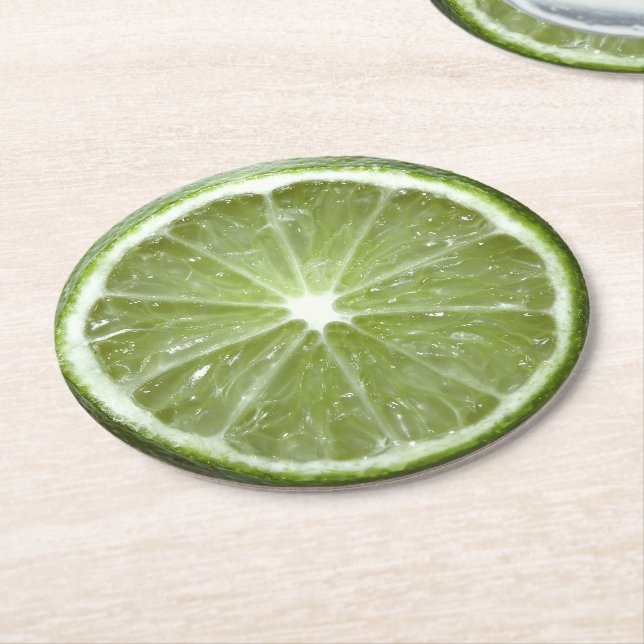 Lime Paper Coasters (Angled)