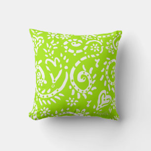 Lime pip pillow