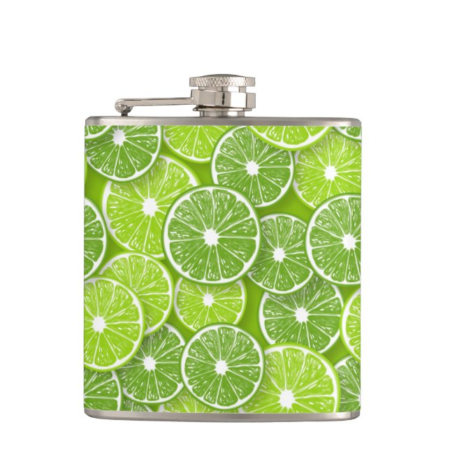 Lime pop hip flask (Front)