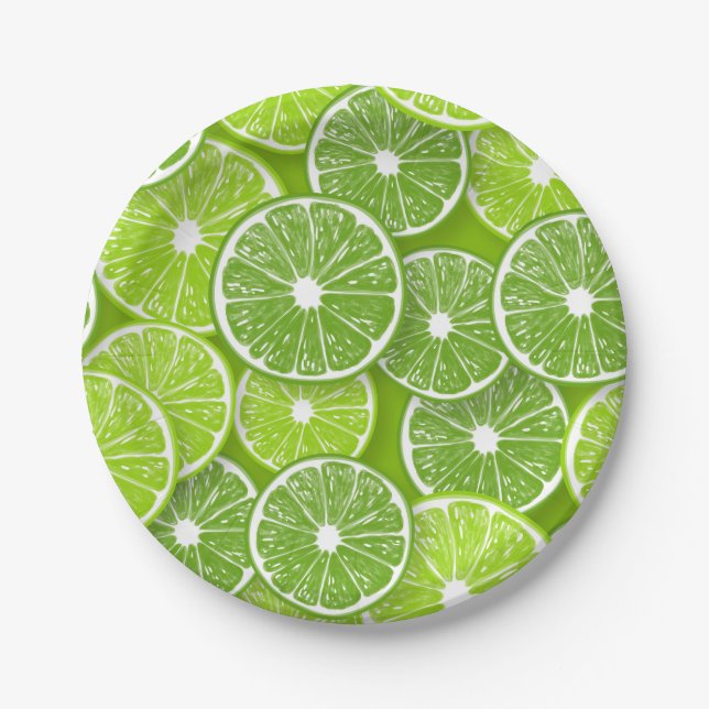 Lime pop paper plate (Front)