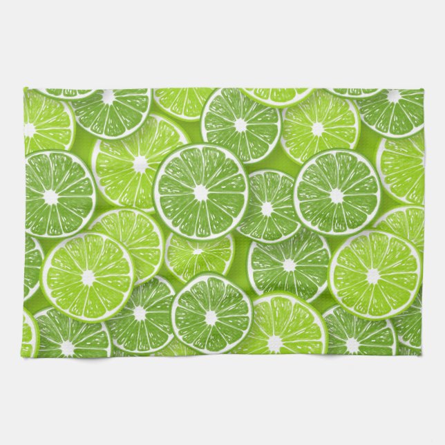 Lime pop tea towel (Horizontal)
