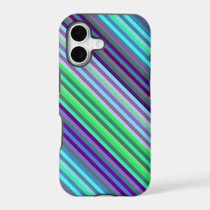 Lime Purple Cyan Stripes Background