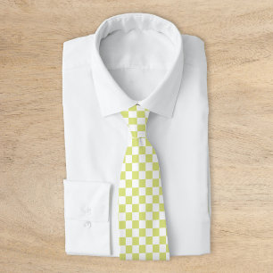 Lime Retro Chequerboard Tie