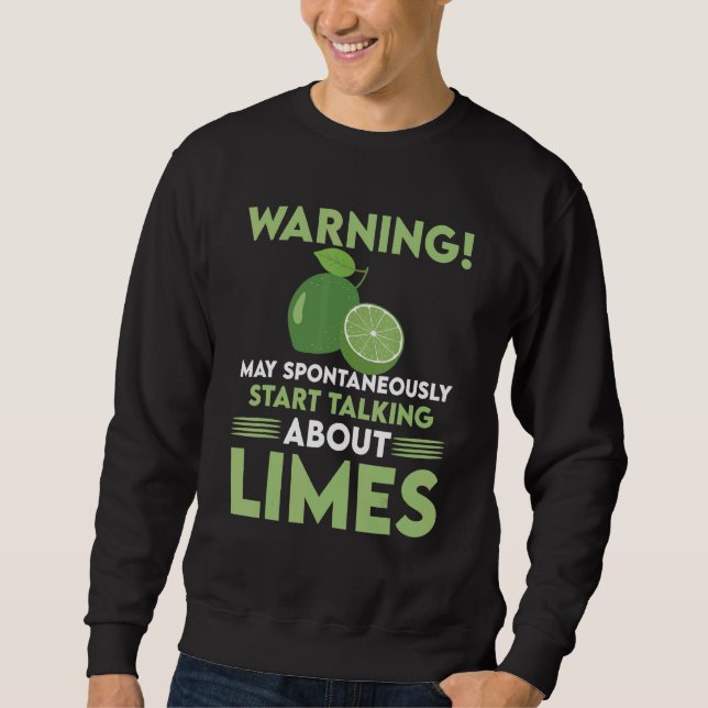 Lime  Saying Halloween Fruit Sweatshirt (Front)