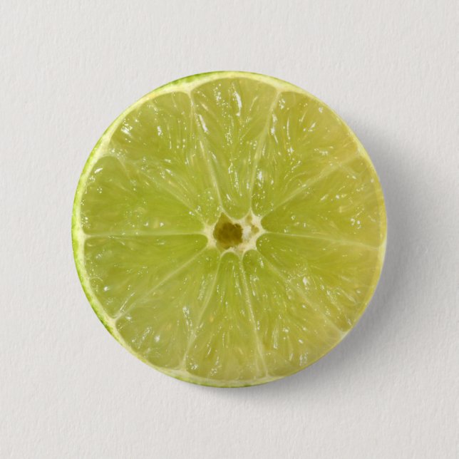 Lime Slice 6 Cm Round Badge (Front)