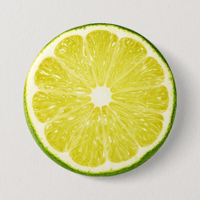 Lime Slice 7.5 Cm Round Badge (Front)