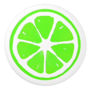 Lime Slice Adult Ceramic Knob