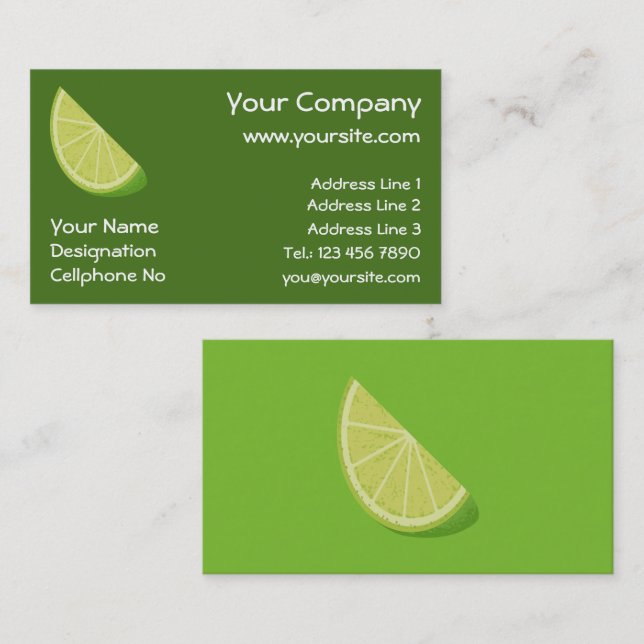 Lime Slice Business Card (Front/Back)