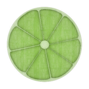 Lime slice citrus cutting board