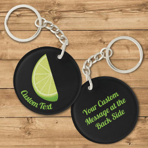 Lime Slice Keychain