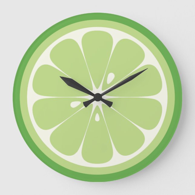 Lime Slice Large Clock (Front)