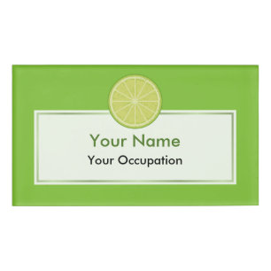 Lime Slice Name Tag