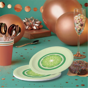 Lime Slice Paper Plate