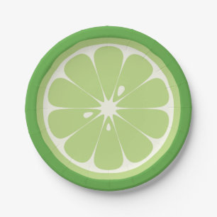Lime Slice Paper Plate