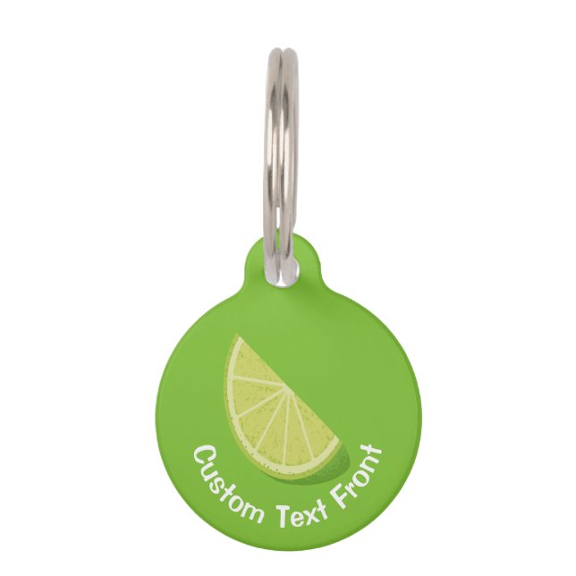 Lime Slice Pet Tag (Front)