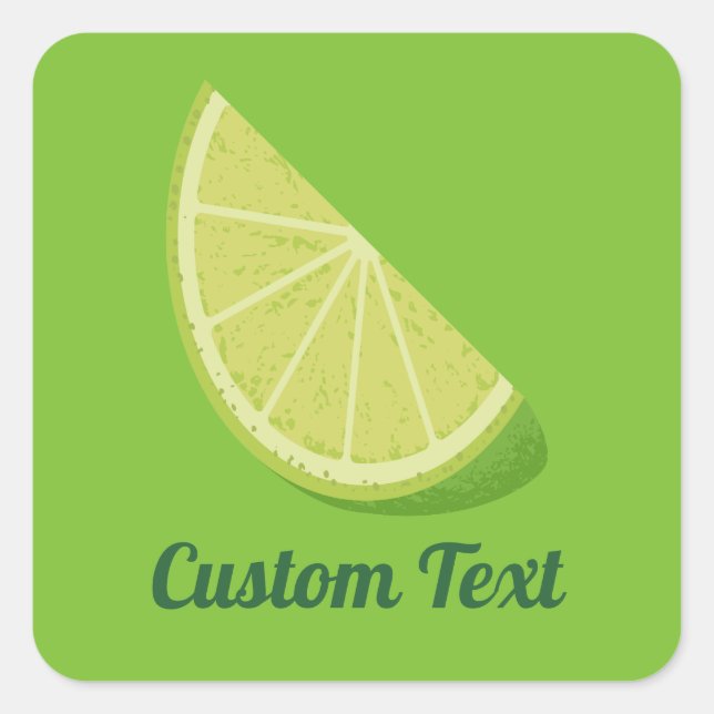 Lime Slice Square Sticker (Front)