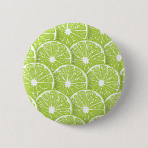 Lime slices 6 cm round badge