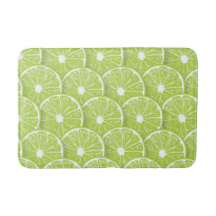 Lime slices bath mat