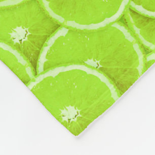 Lime slices fleece blanket