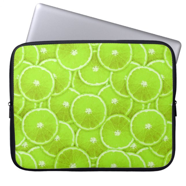 Lime slices laptop sleeve (Front)