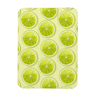 Lime Slices on Light Yellow Magnet