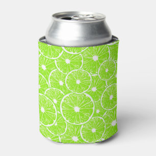 Lime slices pattern can cooler