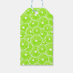 Lime slices pattern gift tags