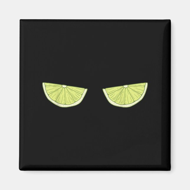 Lime Sour Juice Half Cute Fruit Eater Lemon Lover Magnet (Front)
