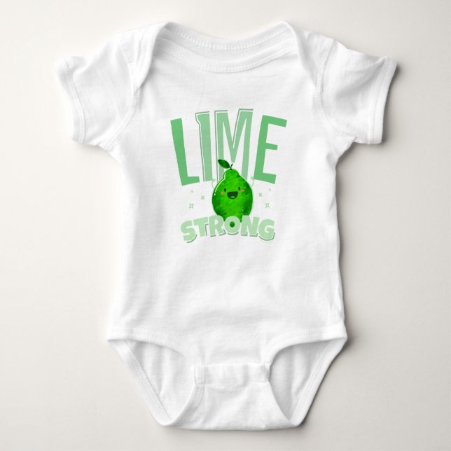 Lime Strong - Punny Garden Baby Bodysuit (Front)