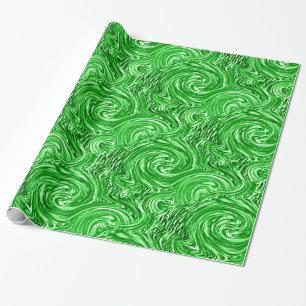 Lime Swirl Wrapping Paper