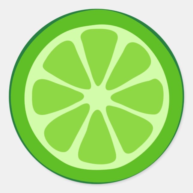 LIme Time Classic Round Sticker (Front)