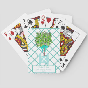 Lime Tree Topiary Blue Ginger Jar Jars   Playing Cards