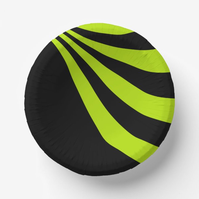 Lime Wave Paper Plate (Front)