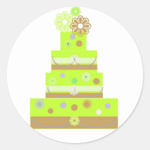 LIME WEDDING CAKE SEALS STICKERS