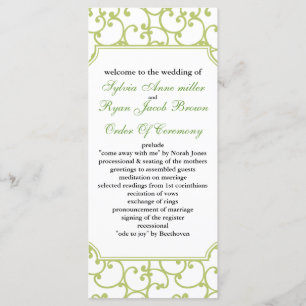 lime Wedding program Programme