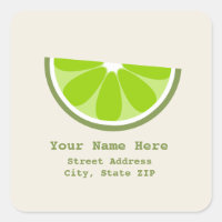 Lime Wedge Address Label Sticker