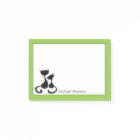 Lime White Black Cats Silhouette Personalised