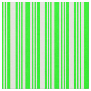 Lime & White Coloured Lines Fabric