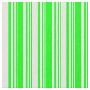 Lime & White Lines/Stripes Pattern Fabric