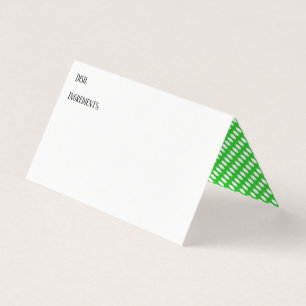 Lime & White Polka Dot Potluck Dish Recipe Cards
