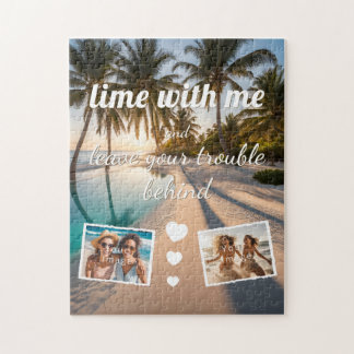 lime with me, leave trouble behind, photo template jigsaw puzzle