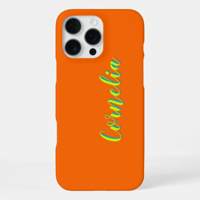 Lime Yellow 3D Spring Green Name | Funny Orange  iPhone Case (Back)