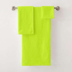 Lime yellow  (solid colour)  bath towel set