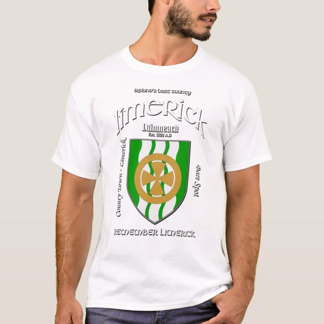 Limerick Ireland Crest T-Shirt (Front)