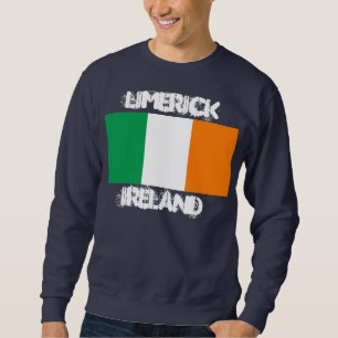 Limerick, Ireland with Irish flag Sweatshirt