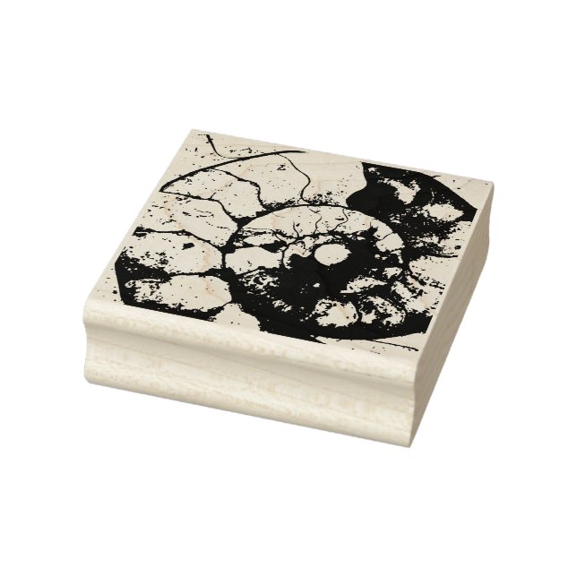 Limestone ammonite fossil  rubber stamp (Stamp)