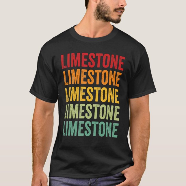 Limestone County Texas Rainbow Text Design T-Shirt (Front)