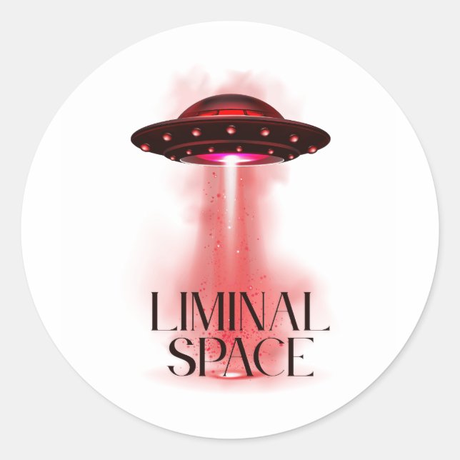 liminal space classic round sticker (Front)