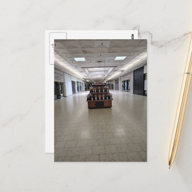 Liminal Space Sad Abandoned Mall Candy Postcard (Front/Back In Situ)