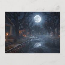 Liminal Suburb Street on Halloween Night
